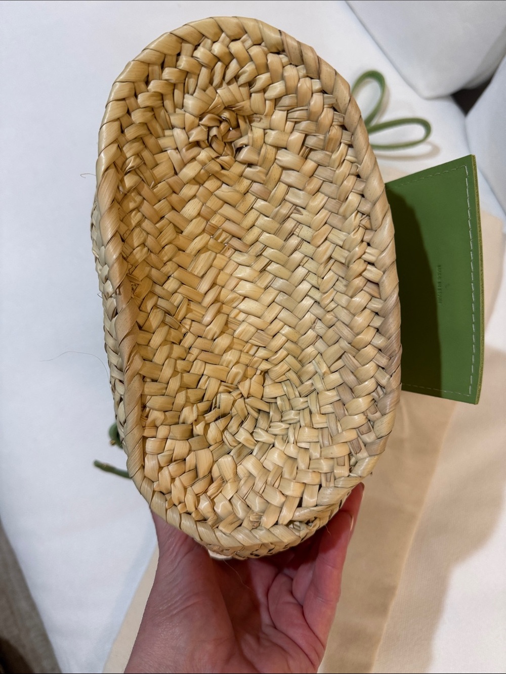 Jacquemus Straw Tote with Light Green Leather Trim NWT and dust bag - Picture 4 of 4